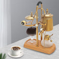 Belgian Luxury Royal Family Balance Syphon Coffee Maker Belgium Siphon Brewer Elegant Design Retro-Style Gravity Vintage Coffee Maker Vacuum Brewing System Copper (Gold)