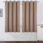 Cappuccino Blackout Curtains 52 x 63 Inch Length/Set of 2 Curtain by Lemomo