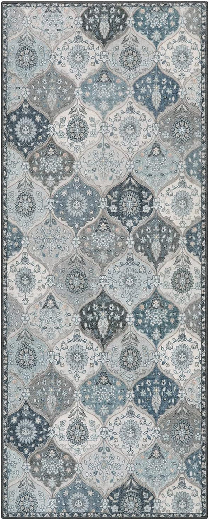 Lahome Moroccan Kitchen Runner Rug, 2x5 Washable Hallway Runner Non Slip | - Image 2