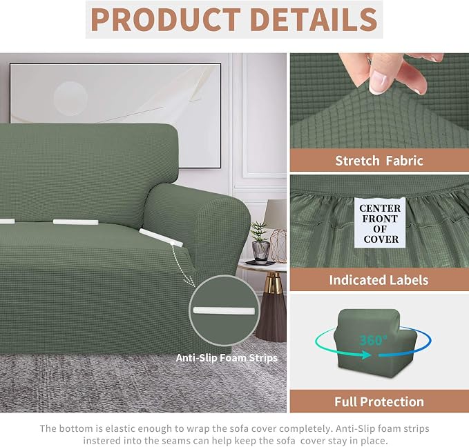 Easy-Going 100% Waterproof Oversized Chair Couch Cover, Stretch Sofa Cover | - Image 4