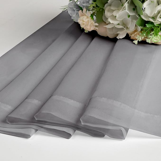Chyhomenyc Extra Long Sheer Curtain Panels 96 Inches, Voile Top Dual Rod - Image 5