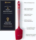 DI ORO Seamless Series Pro 14 Inch Extra Large Silicone Spatula - 600°F Heat-Resistant Rubber Spatula - Great for Baking, Cooking, and Scraping - BPA Free and LFGB Certified Food Safe Silicone (Red)