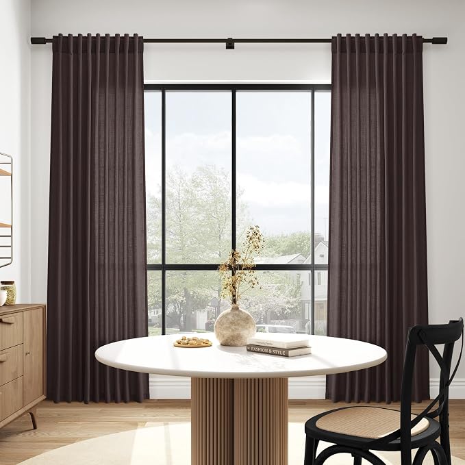 Cocoa Coffee Curtains 63 Inches Long 2 Panel Sets - Image 6