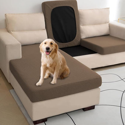 Water Repellent L Shaped Couch Covers 3 Pieces Sofa Seat Cushion Slipcovers - Image 2