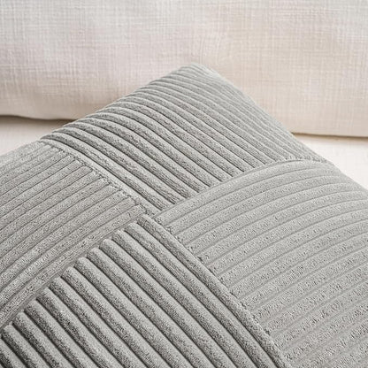 Fancy Homi 2 Packs Grey Decorative Throw Pillow Covers 16x16 Inch - Image 3