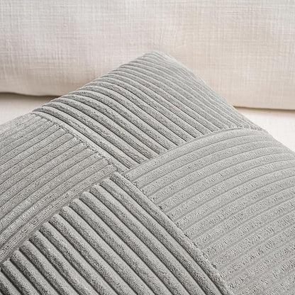 Fancy Homi 2 Packs Grey Euro Decorative Throw Pillow Covers 26x26 Inch - Image 3