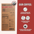 Wandering Bear Organic Mocha Cold Brew Coffee On Tap, 96 fl oz - Extra Strong, Bold, Smooth, Unsweetened, Shelf-Stable, Ready to Drink, Gluten Free, & Vegan, Iced Cold Brewed Coffee Drinks