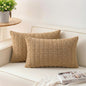 Aegero Pack of 2 Corduroy Decorative Throw Pillow Covers 12x20 Inch, Coffee | by Unknown