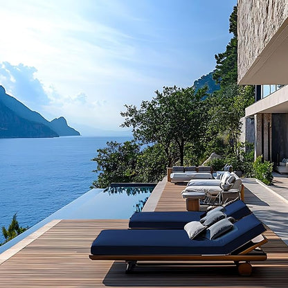 Outdoor Chaise Lounge Cushions for Patio, Lounge Chair Cushions, Waterproof - Image 5