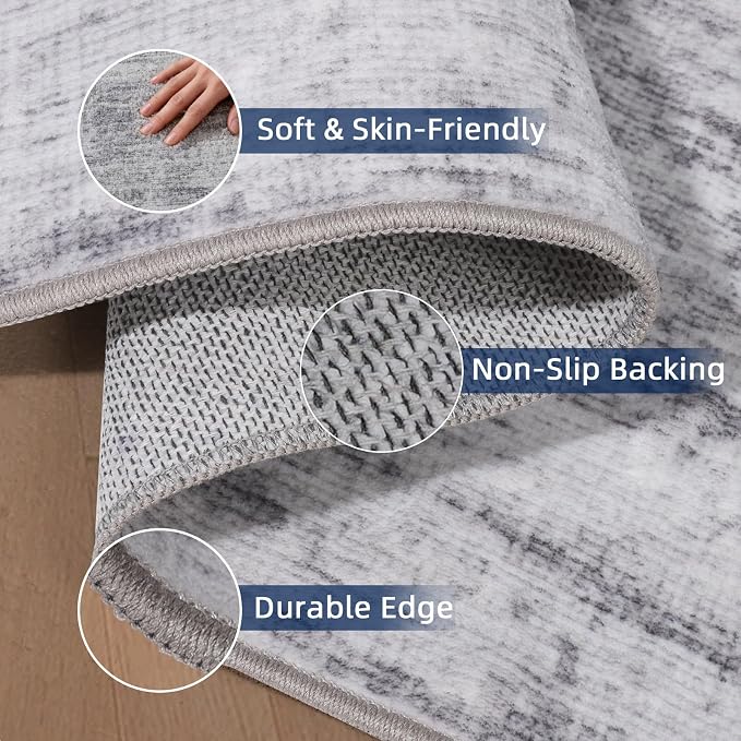 Washable Runner Rugs 3x10 Abstract Kitchen Runner Rug Non Slip Backing - Image 4