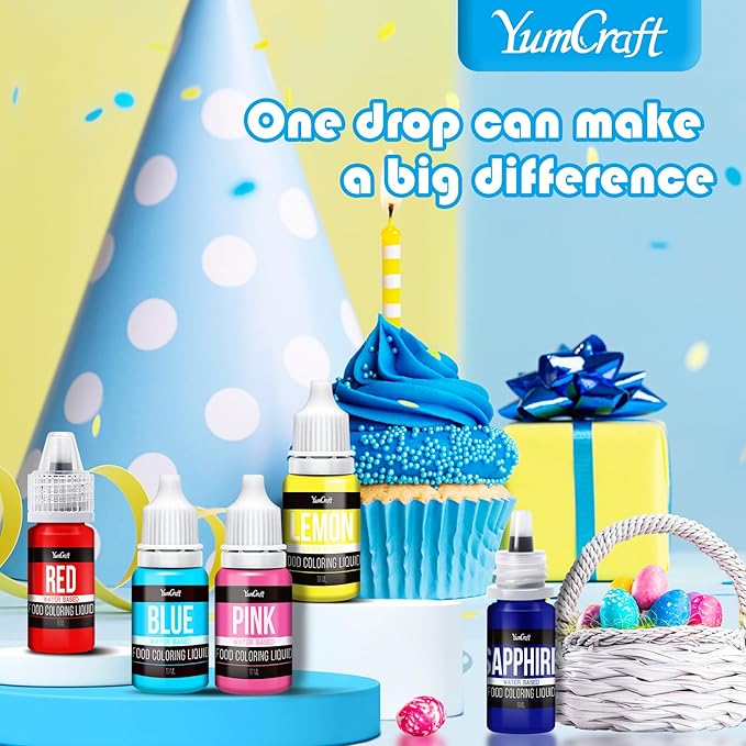 Food Coloring Liquid - Vibrant Color Food Coloring for Cake Decorating, Baking, Easter Egg, Icing - Tasteless Food Color Dye for Fondant, Cooking, Slime, Airbrush (Green, 8 Fl.oz)