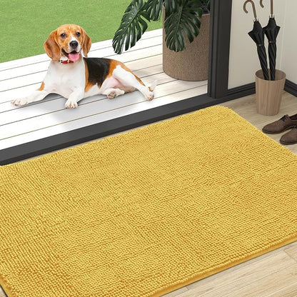 OLANLY Dog Door Mat for Muddy Paws 47x32, Super Absorbent Chenille Mud Mat | by OLANLY