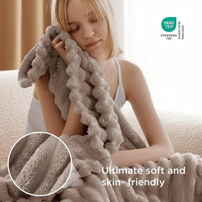 Bedsure Soft Light Brown Throw Blanket - Image 4