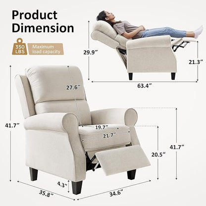 Oversized Recliner Chair for Living Room, Modern Reclining Sofa Home Theater - Image 2