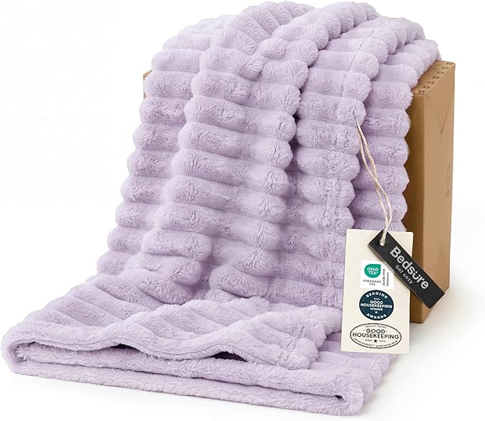 Bedsure Soft Throw Blanket for Couch Decor Gifts Lavender Fog 50"x60" | by Unknown