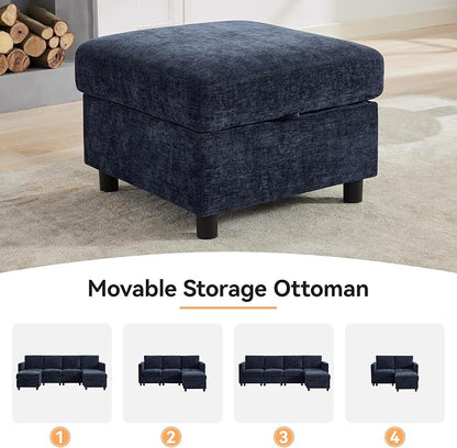 WUTUTUEE 83'' Modular Sectional Sofa Convertible L Shaped Couch Set - Image 7