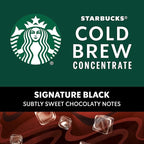 Starbucks Cold Brew Coffee Concentrate, Signature Black, 100% Arabica, Multi-Serve Bottle (32 Fl Oz)