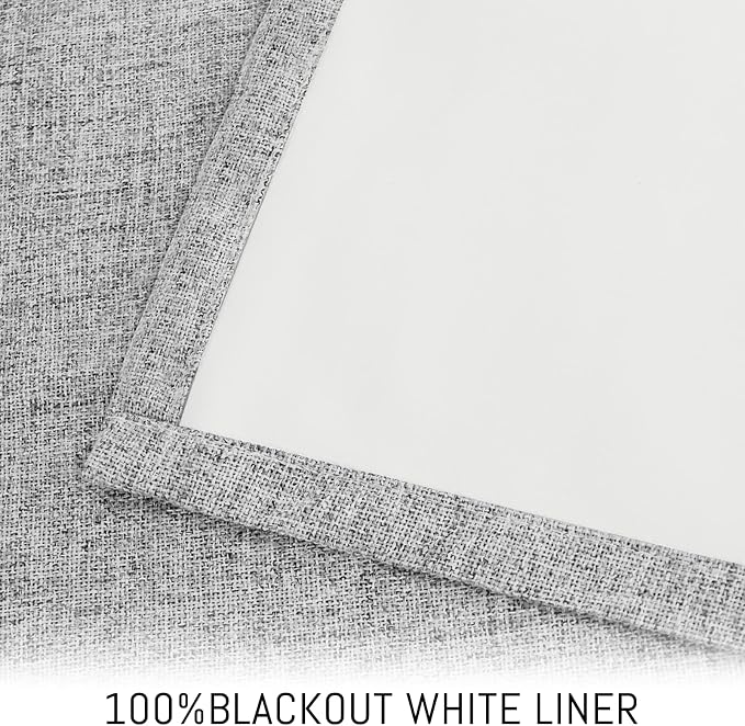 Yakamok Dove Grey Linen Textured Curtains 72 Inches Long - Image 3