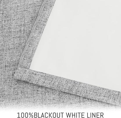 Yakamok Dove Grey Linen Textured Curtains 96 Inches Long - Image 3