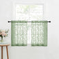 Furman Cafe Curtains 30 Inch Length 2 Panels Set, Elegant Geometric Jacquard by OWENIE