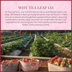 Tealeaf & Co. Strawberry Hibiscus Tea Bags Blended with Fresh Herbs and Spices - Herbal Tea Bags with Organic Spices, Berries & Dried Hibiscus Flower Extract - Low Caffeine - Gluten Free - 50 Teabags