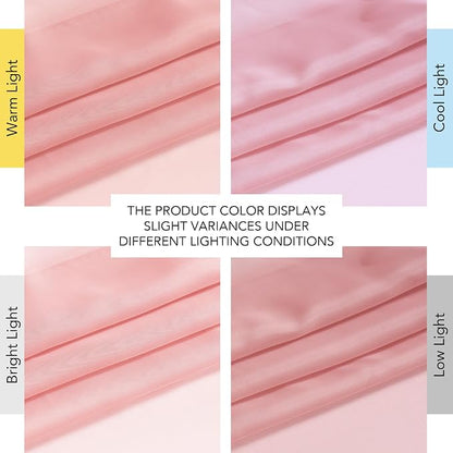 NICETOWN Baby Pink Sheer Curtains 96 Inches Long, Grommet Airy & Lightweight - Image 7