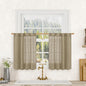 36 Inch Length Linen Semi Sheer Curtains by LAMIT