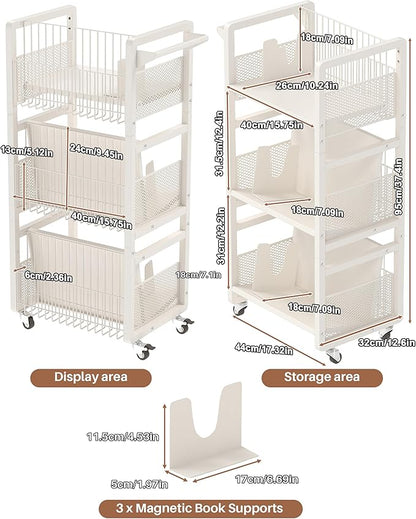 UMDONX Heavy-Duty Double-Sided Book Cart - Image 2