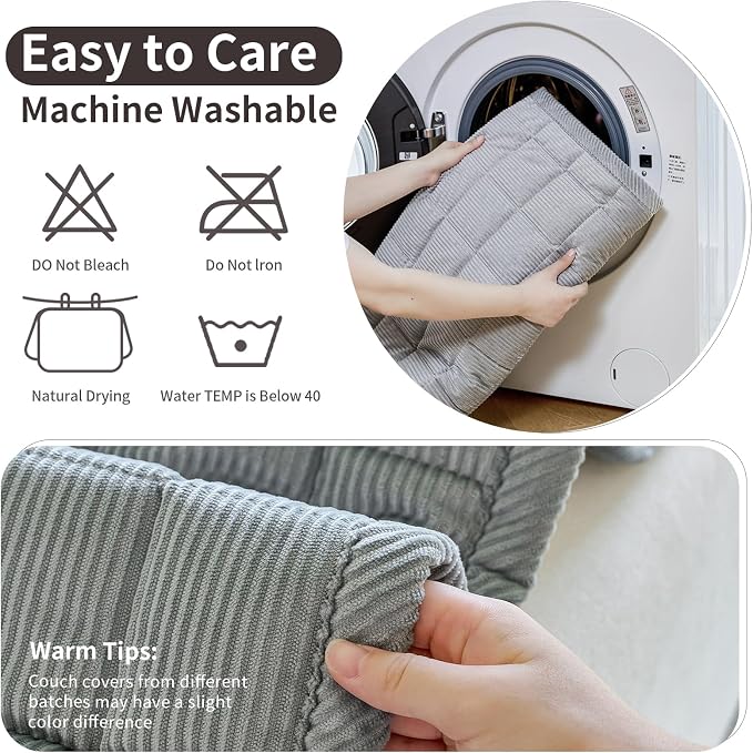Couch Covers for Dogs Washable, 27.6"x59.1" Non Slip Couch Covers for Loveseat - Image 7
