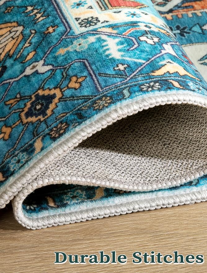 SERISSA 2'6"x10' Washable Non Slip Boho Runner Rug - Image 8