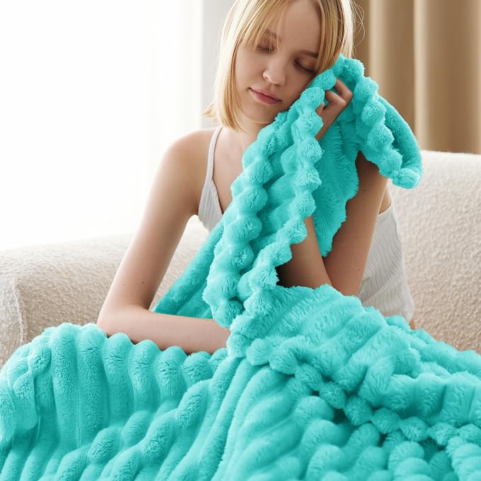 Bedsure Soft Twin XL Blanket for Bed Dorm Blue Fog 66"x90" | Birthday Gifts for - Image 4