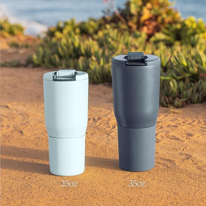 BrüMate Nav 35oz 100% Leak Proof Insulated Travel Tumbler with Magnetic BevLock™ Lid - Double Wall Cup-Holder Friendly Stainless Steel Mug (OD Green)