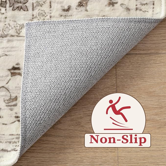 SERISSA 5x7 Washable Non Slip Boho Area Rug - Image 4