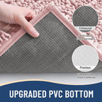 Arotive Luxury Chenille Bathroom Rug Mat, Extra Soft Thick Absorbent Shaggy Bath Rugs, Non-Slip Machine Wash Dry, Plush Bath Mats for Bathroom, Shower and Tub, 47x24, Dirty Pink