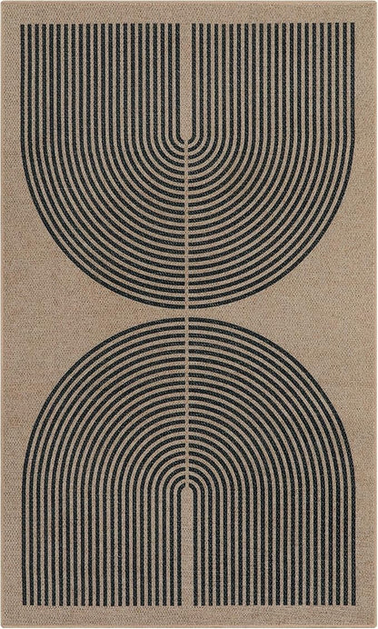 Lahome Modern Rainbow Easy Jute Rug, 3x5 Washable Rugs - Image 9