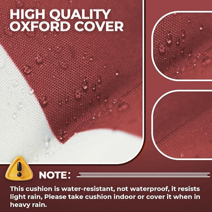 Outdoor Chaise Lounge Chair Cushion Set of 4, Waterproof 74.4 x 22 x 4.7 Inches - Image 7