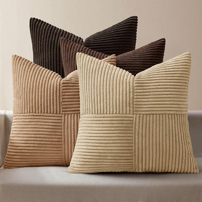 MIULEE Boho Decorative Throw Pillow Covers 18x18 Set of 4 Farmhouse Neutral by MIULEE