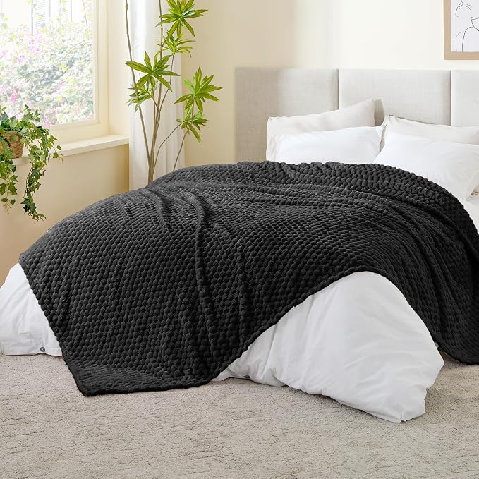 BEDELITE Black Queen Blanket for Bed, Soft Cozy Gifts for Women, 90 * 90 | 3D by BEDELITE