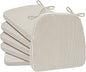 AAAAAcessories D-Shaped Chair Cushions, Machine-Washable Cover, Natural Sand by AAAAAcessories