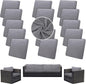 Outdoor Cushion Covers Set, Replacement by SUKAIKEQA