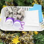 Thanksgiving Icing Piping Tips frosting kit Cake Decorating Tools disposable and Reusable Piping Bags Couplers Kit