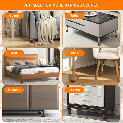 shouwuhho 4 Pack Furniture Risers Adjustable Bed Risers Heavy Duty Lifts Height - Image 6