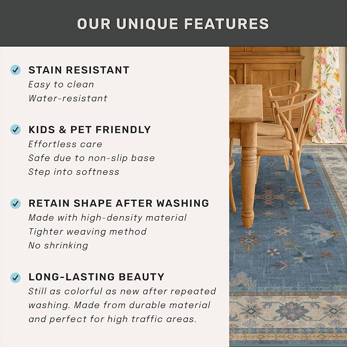Boho 7x9 Living Room Rugs - Image 7