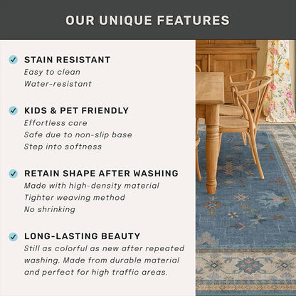 Boho 7x9 Living Room Rugs - Image 7