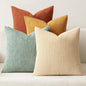 MIULEE Soft Corduroy Decorative Throw Pillow Covers Teal-Rust 16x16 | Set of 4 by MIULEE