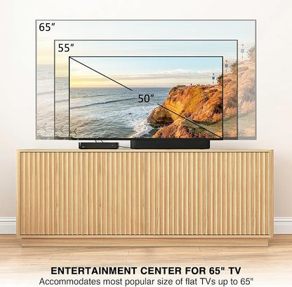 63'' Fluted TV Stand for TVs up to 75'', Modern Media Console - Image 5