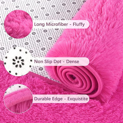 Chicrug Soft Runner Rug for Bedroom Living Room Plush Fluffy Rugs 2x6 | Shag - Image 2