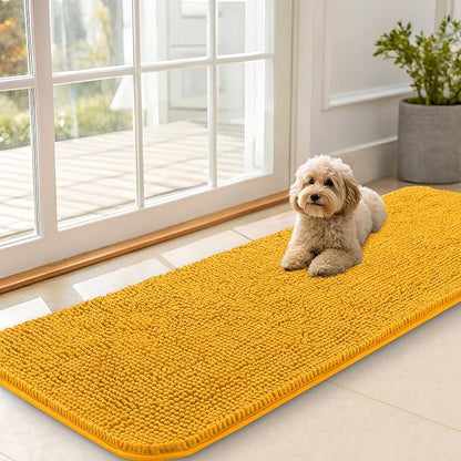 OLANLY Dog Door Mat for Muddy Paws 59x20, Super Absorbent Chenille Mud Mat | by OLANLY
