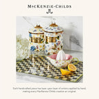 MACKENZIE-CHILDS Wildflowers Enamel Canister, Floral Kitchen Storage Container with Lid, Medium
