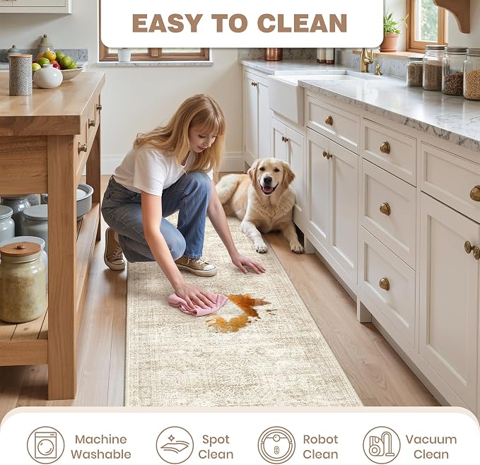 Kitchen Rugs Sets of 3, 2x3 2x4 2x5 Rug Runner, Dining Room, Soft Runner Rug - Image 9